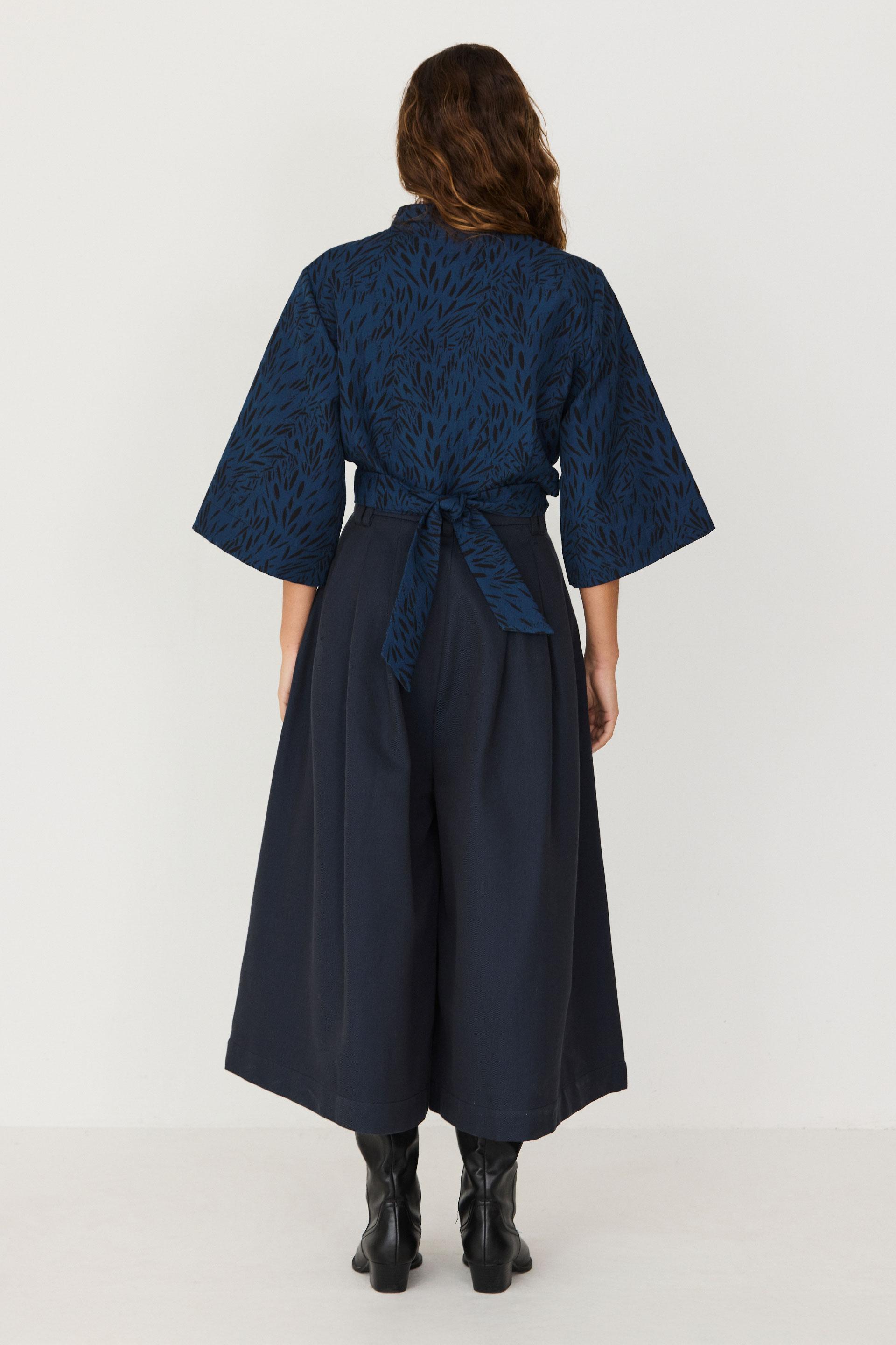 SKFK Kattalin Jumpsuit 2-in-1 Damen Bio Baumwolle Overall blau